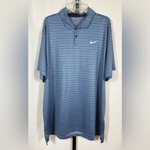 Nike Golf Dri-Fit Tech Core Stripe Polo Shirt Men Size XXL